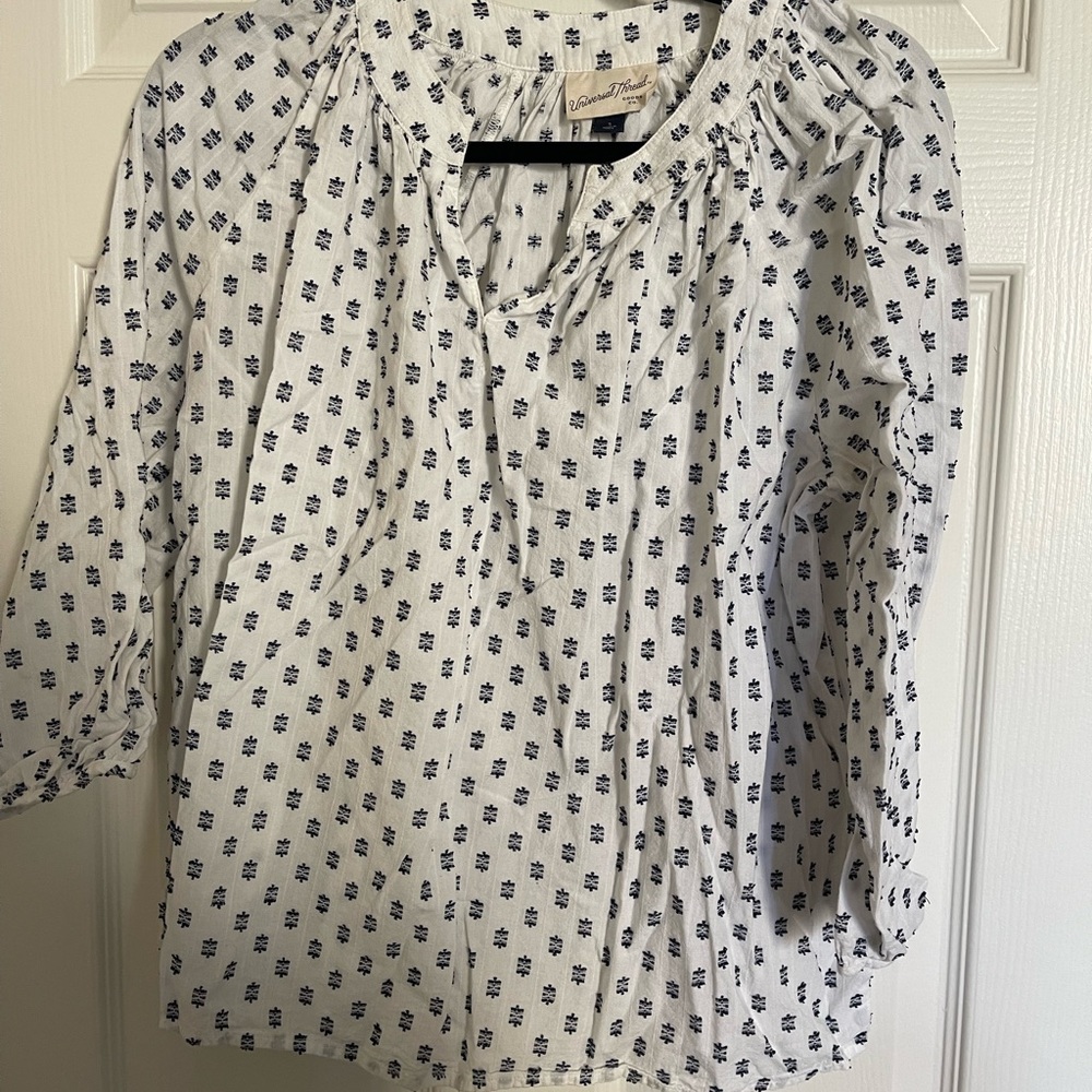 Black and White Blouse